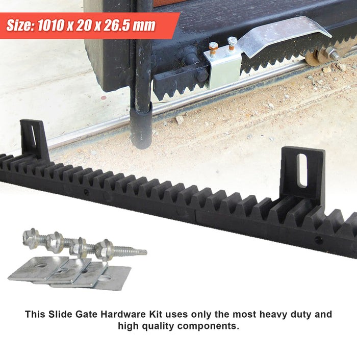 Sliding Gate Hardware Accessories Kit - 4m Gear Rack Track