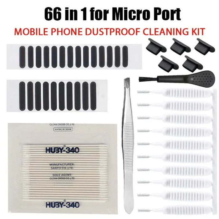 66 Piece Phone Cleaning Kit For Iphone Samsung Xiaomi