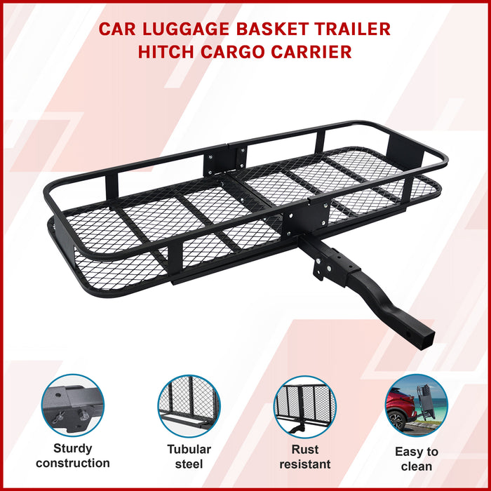 Car Luggage Basket Trailer Hitch Cargo Carrier