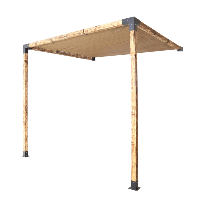 Roof Pergola Gazebo Shed Matte Black Steel Brackets and Coffee Screen DIY Kits