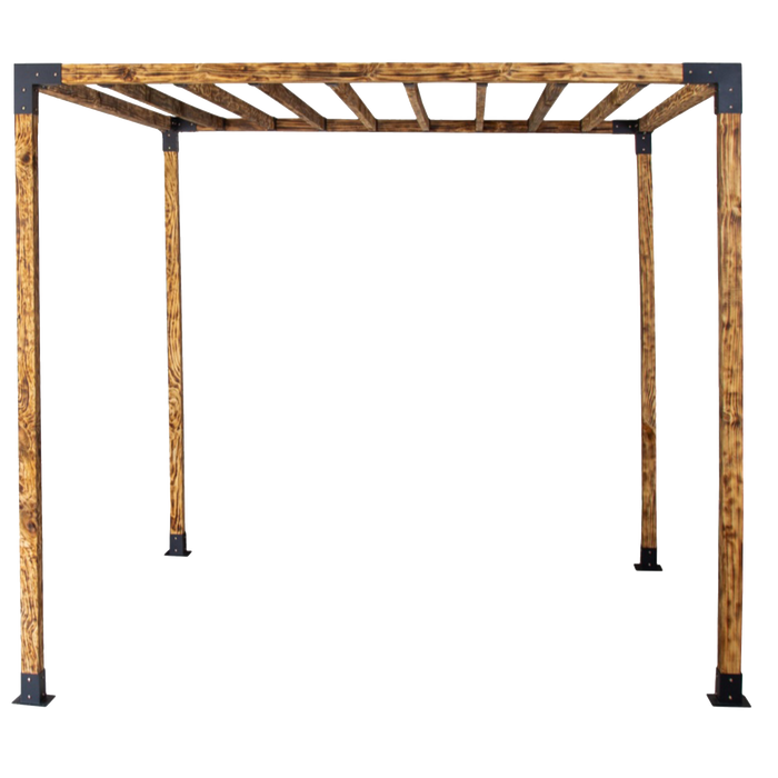 Roof Pergola Gazebo Shed Matte Black Steel Brackets DIY Kits