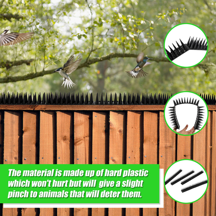 12pc Bird Spikes Human Cat Possum Mouse Pest Control Spiked Fence Wall Deterrent