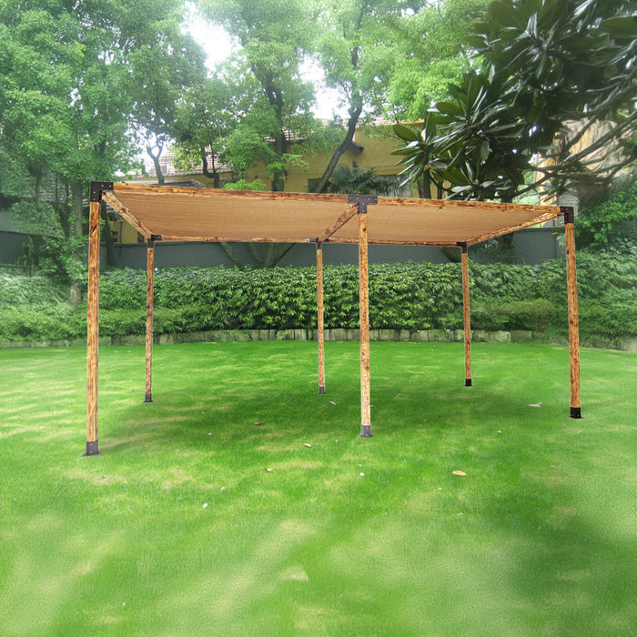 Roof Pergola Gazebo Shed Matte Black Steel Brackets and Coffee Screen DIY Kits