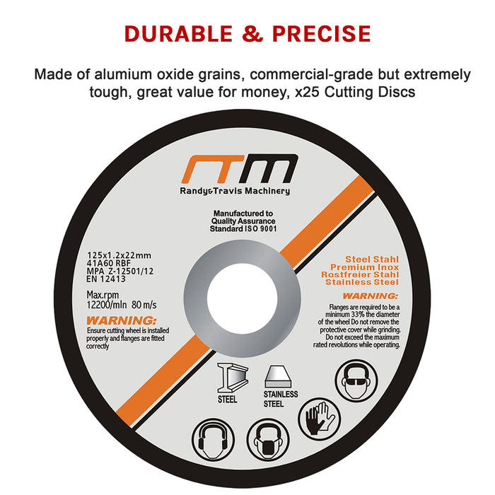 125mm 5" Cutting Disc Wheel for Angle Grinder x25