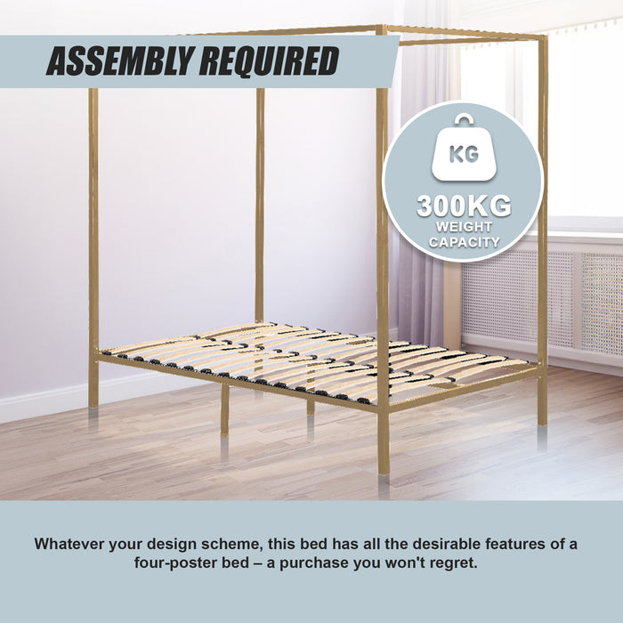 4 Four Poster Queen Bed Frame