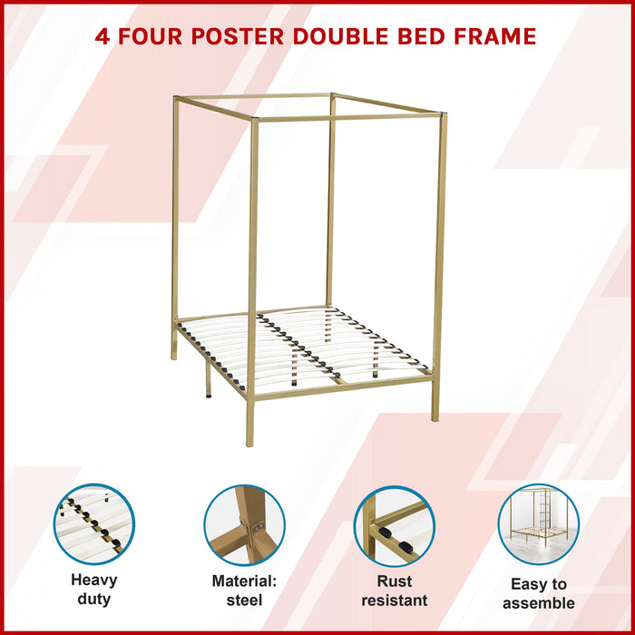 4 Four Poster Double Bed Frame