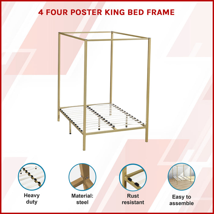 4 Four Poster King Bed Frame