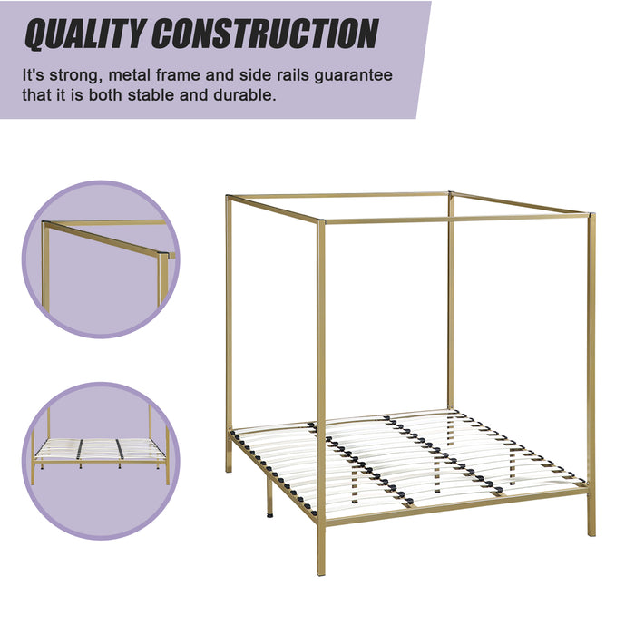 4 Four Poster King Bed Frame