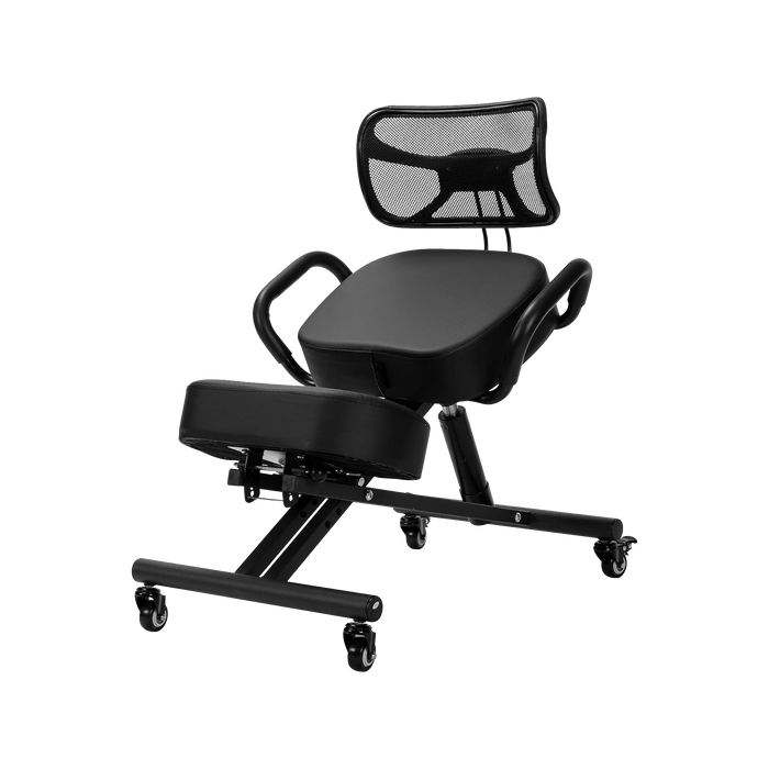 Ergonomic Kneeling Posture Chair with Backrest Adjustable Height and Casters