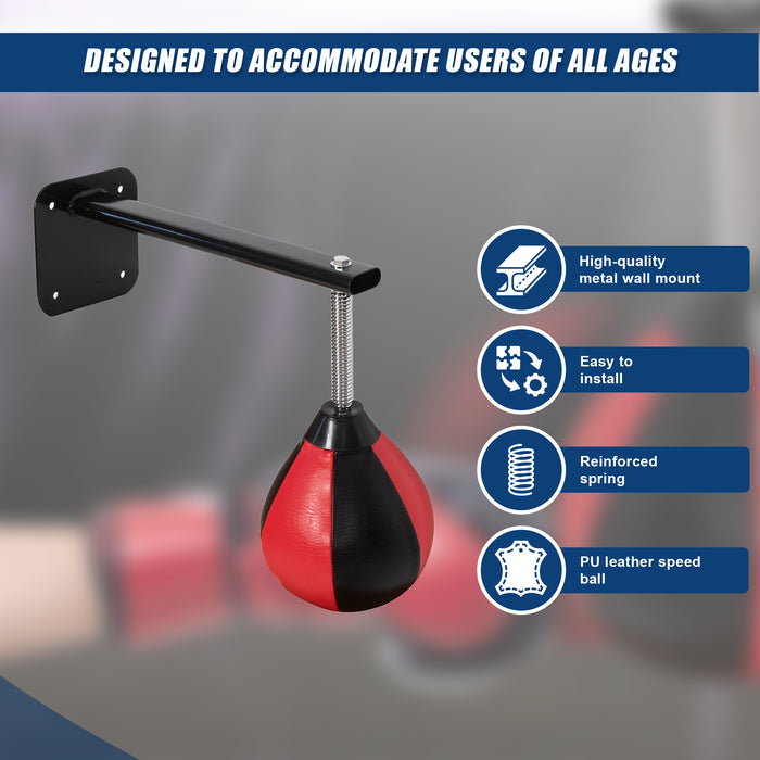 Speed Bag Boxing Punching Bag Wall Mount Reflex Training