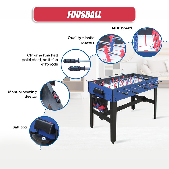 4FT 12-in-1 Combo Games Tables Foosball Soccer Basketball Hockey Pool Table Tennis