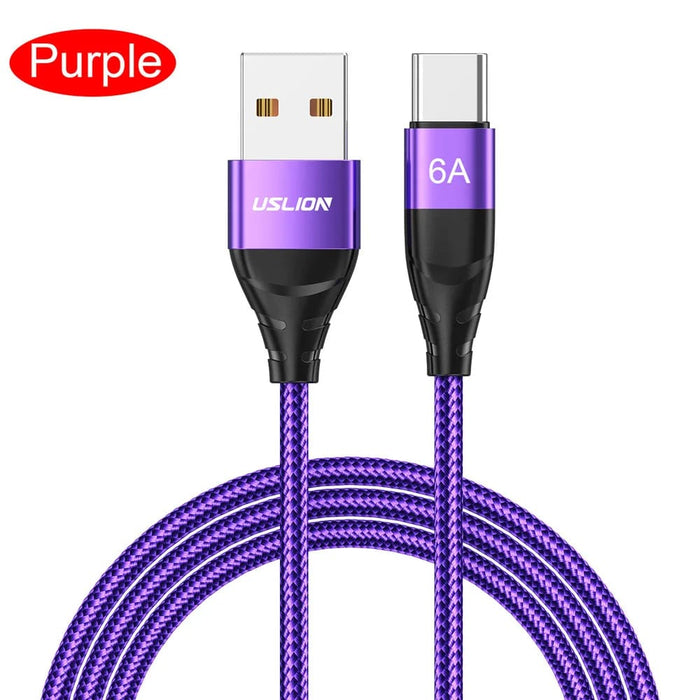 6a Fast Charge Usb c Cable For Xiaomi Iphone 15 Pro