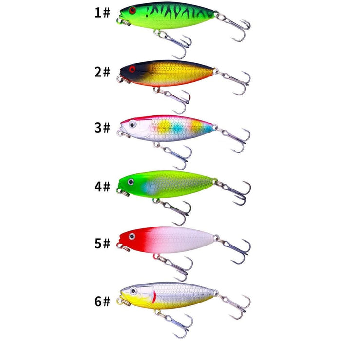 6cm 6.5g Long Distance Floating Lead False Lure 6 Colours