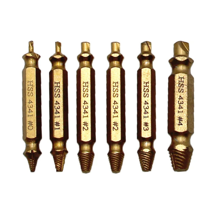 6pc Double Head Screw Extractor Set