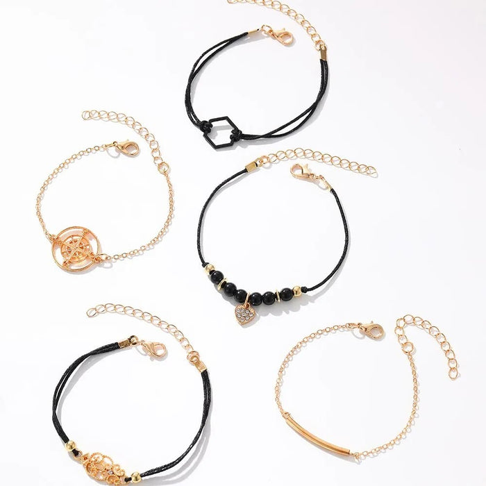 6pcs Set Dainty Quartz Watches Simple Bracelet Women