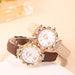 6pcs Set Fashion Women Jewelry Watches Ladies Dress Black