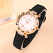 6pcs Set Fashion Women Jewelry Watches Ladies Dress Black