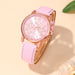 6pcs Set Fashion Women Watches Simple Ladies Business Pink