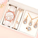 6pcs Set Fashion Women Watches Simple Ladies Business White