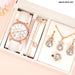 6pcs Set Fashion Women Watches Simple Ladies Business White