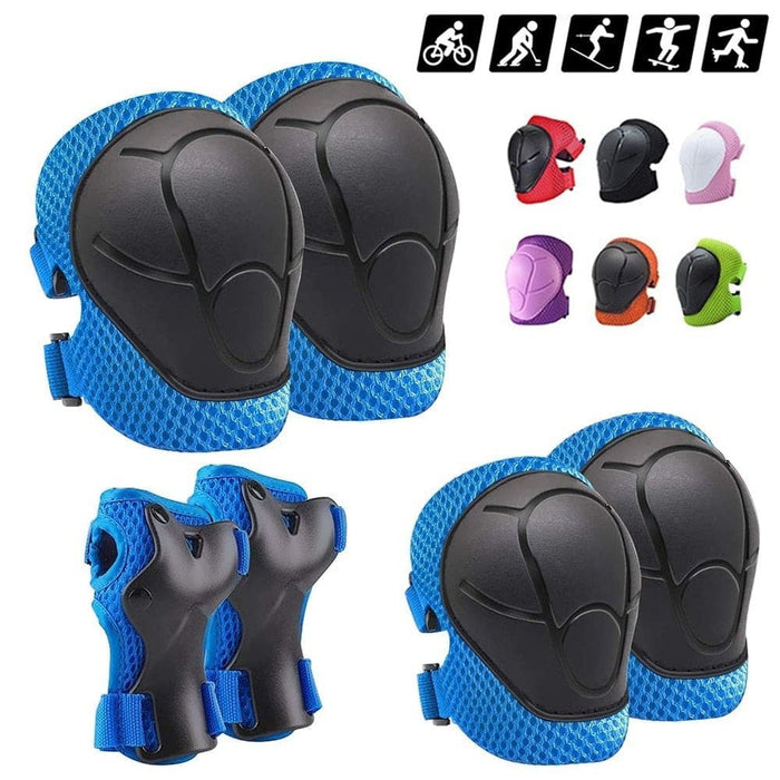 6pcs Kids Knee Elbow Wrist Protective Guards For Cycling