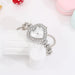 6pcs Set Luxury Women Watch Ring Heart Shaped Hollow