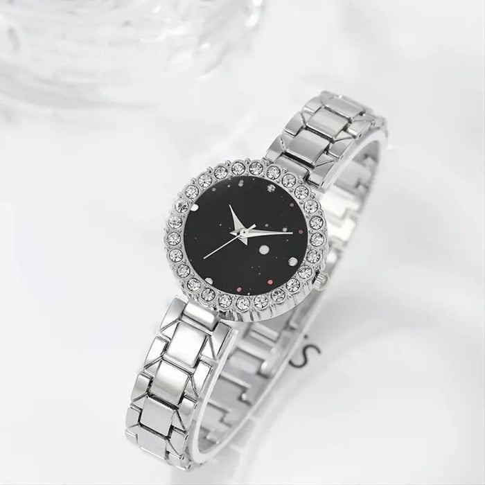 6pcs Watches Set Women Cubic Zircon Decor Quartz Watch