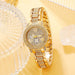 6pcs Set Women Box Watch Golden Luxury Brand Design Watches