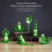 Set Of 6pcs Yoga Frogs Figurines Resin Miniature For Home