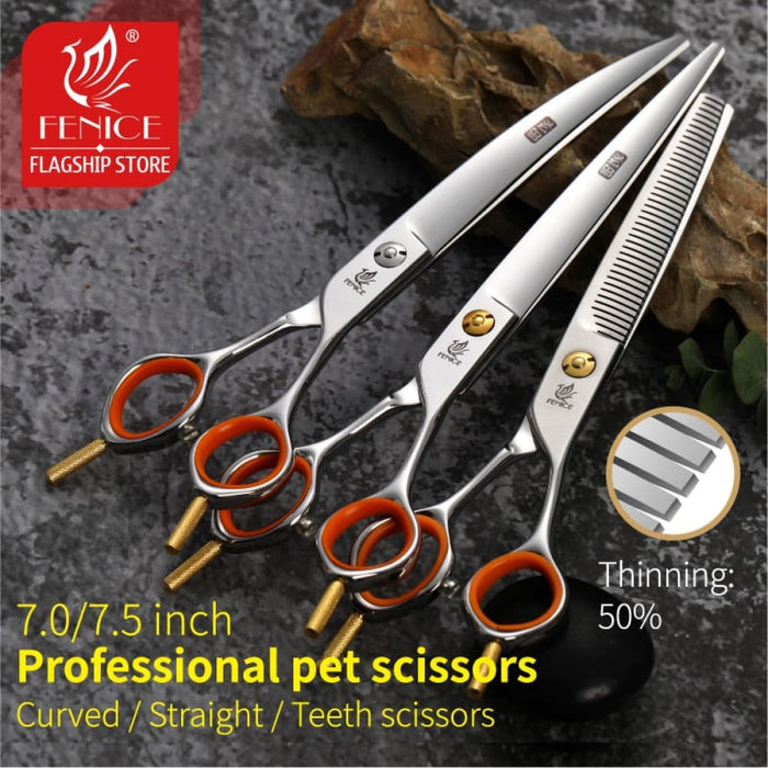 7 7.5 Inch Professional Jp 440c Pet Grooming Scissors Set