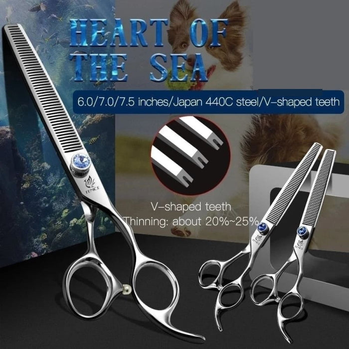 7.0 7.5 Inch Professional Pet Thinning Scissors Japan 440c