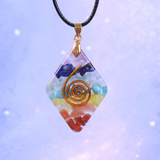 7 Chakra Rainbow Orgone Crystal Pendant For Strengthen