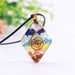 7 Chakra Rainbow Orgone Crystal Pendant For Strengthen