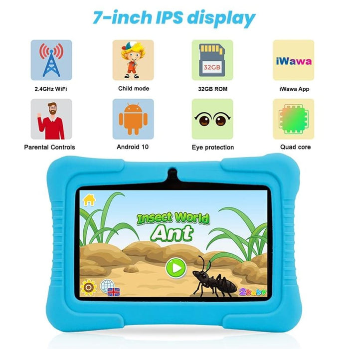 7 Inch Kid Tablet 2gb 32gb Android 10 Quad Core Parental