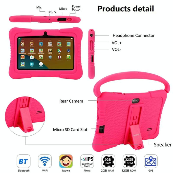 7 Inch Kid Tablet 2gb 32gb Android 10 Quad Core Parental