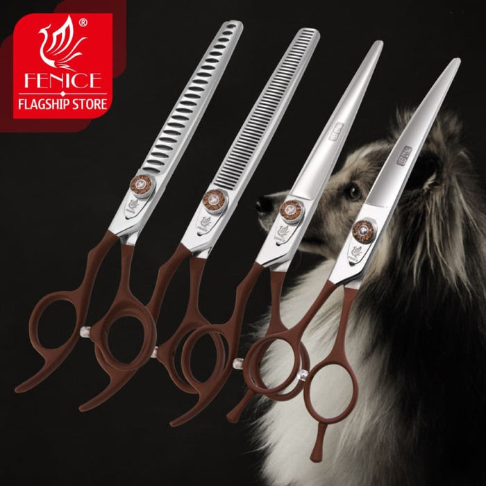 7.0 Inch Left Hand Pet Dog Grooming Thinning Cutting Curved