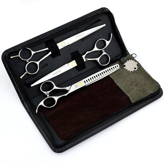 7 Inch Straight & Thinning Up Curved Pet Grooming Scissors