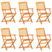 7 Piece Folding Outdoor Dining Set Solid Acacia Wood Aabpi