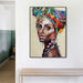 70cmx100cm African Women 2 Sets Black Frame Canvas Wall Art