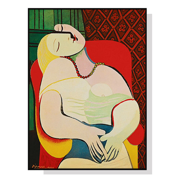 70cmx100cm The Dream By Pablo Picasso Gold Frame Canvas