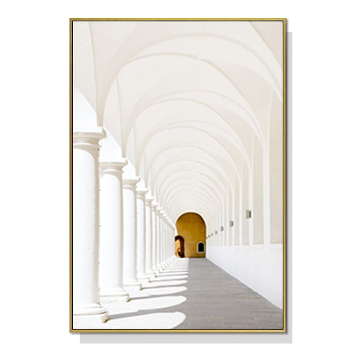 70cmx100cm Long Corridor Style a Gold Frame Canvas Wall Art