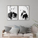 70cmx100cm Watercolor Sketch 2 Sets Black Frame Canvas Wall