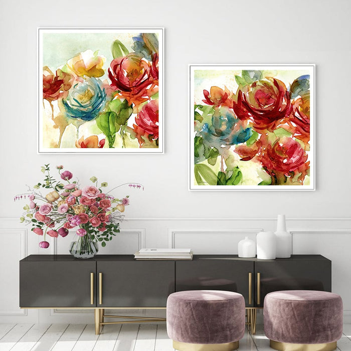 70cmx70cm Rosewater Garden By Carol Robinson 2 Sets White