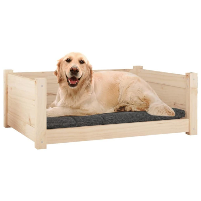 Dog Bed 75.5x55.5x28 Cm Solid Pine Wood Nxoapx