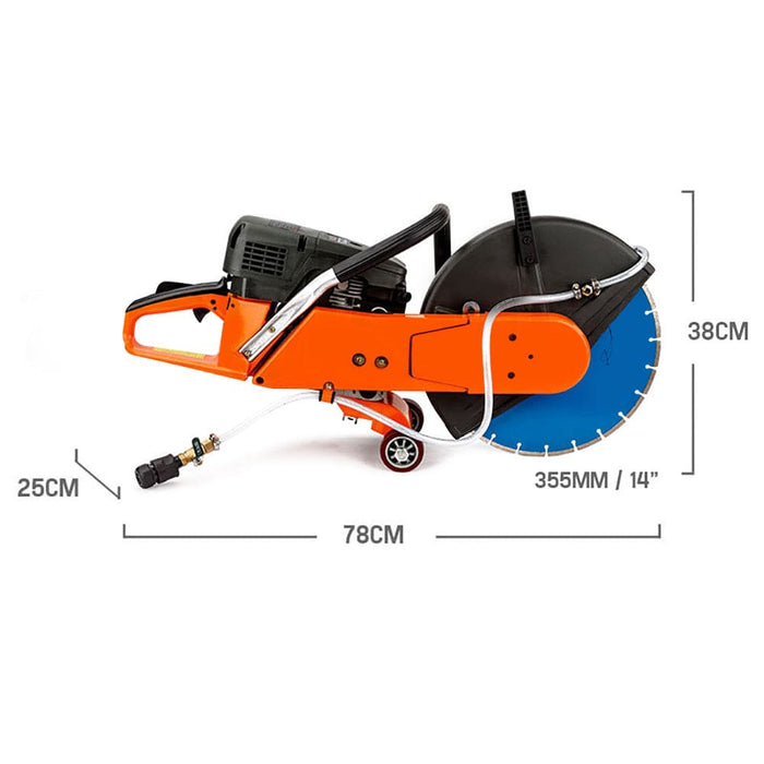 75cc Concrete Cut Off Demolition Saw Wet Demo Road Cutter