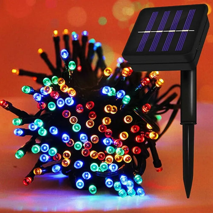 7m 50 Led Solar Waterproof String Fairy Lights For Garden