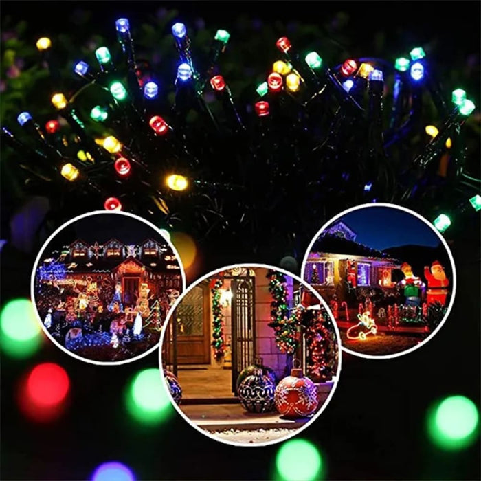 7m 50 Led Solar Waterproof String Fairy Lights For Garden