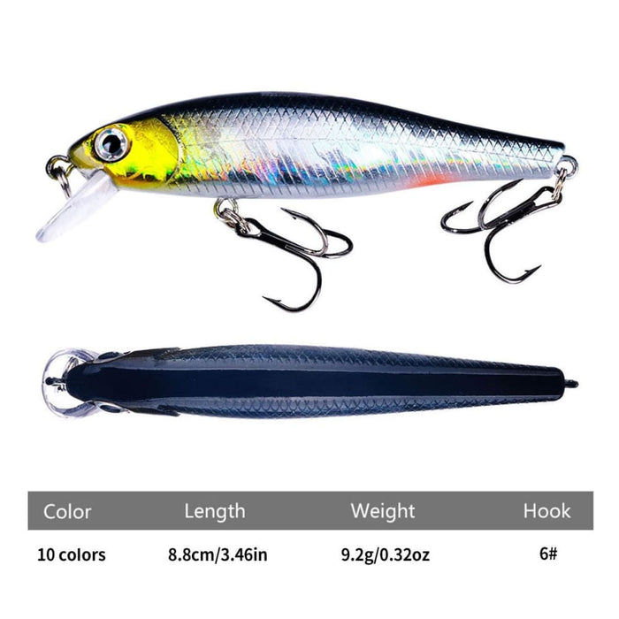 8.8cm 9g Floating Water Minnow Bait