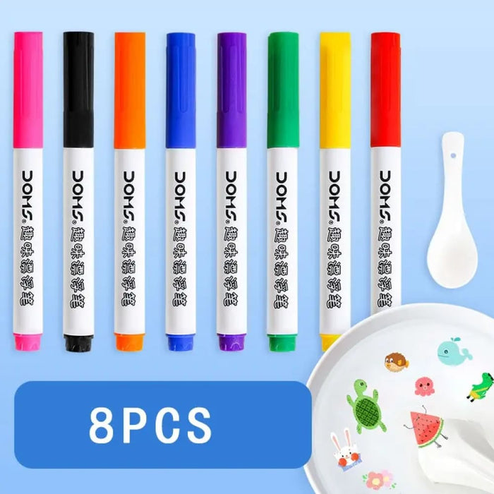 8 Colour Magical Water Painting Pen For Kids With Spoon