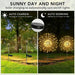 8 Mode Solar Grass Globe Fireworks Lamp For Outdoor Garden